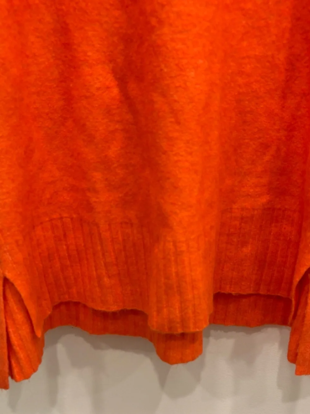 Free People Bright Orange Oversized Crewneck Sweater